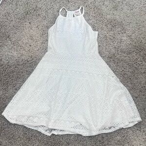 Mossimo Supply Co White Lace Midi Dress